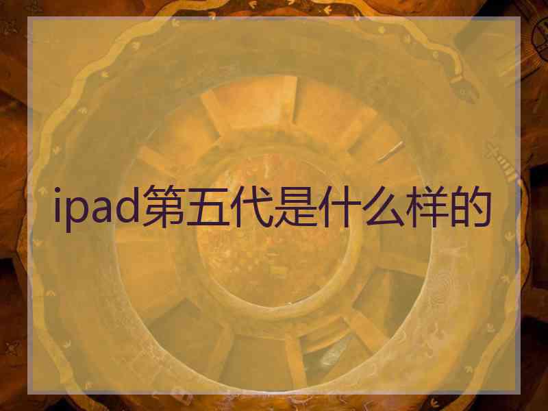 ipad第五代是什么样的