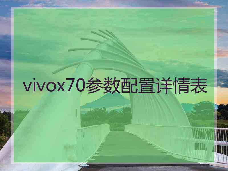 vivox70参数配置详情表