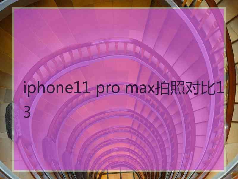 iphone11 pro max拍照对比13