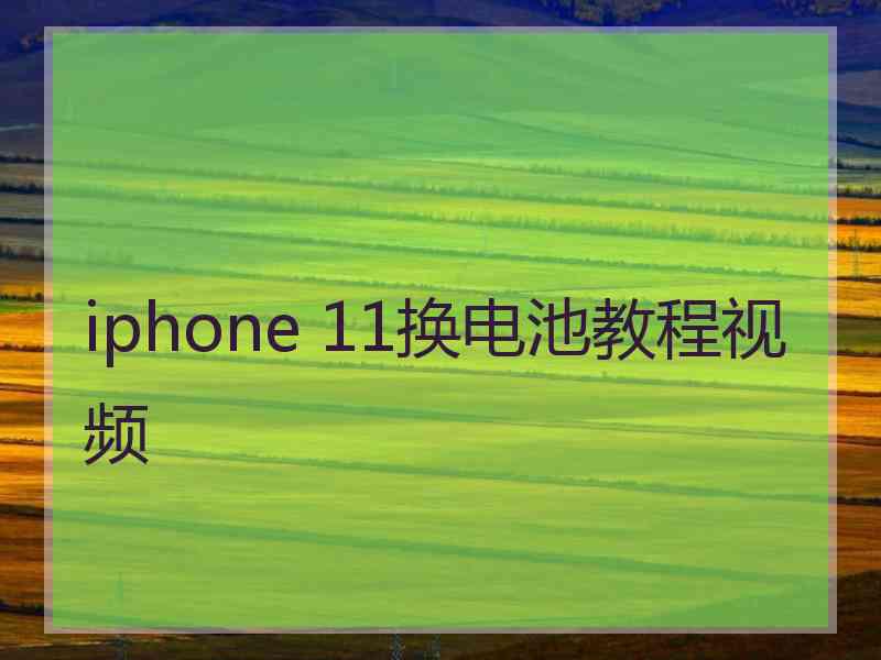 iphone 11换电池教程视频