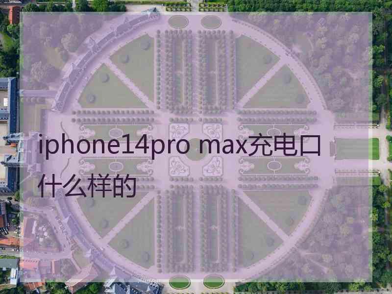 iphone14pro max充电口什么样的