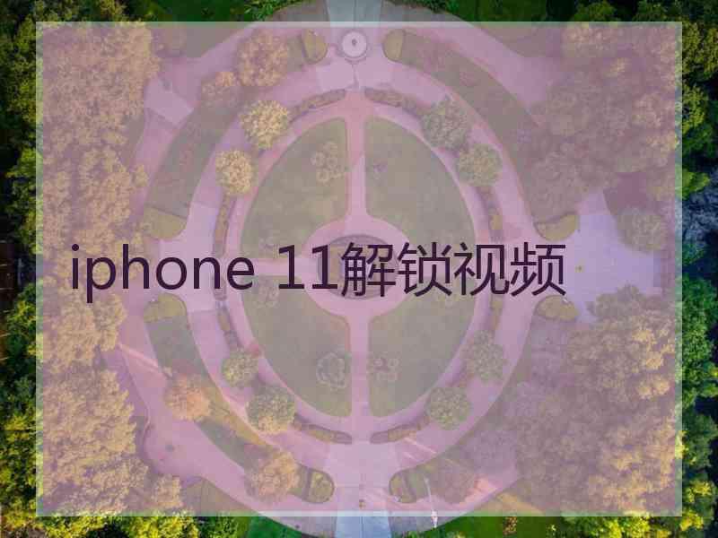 iphone 11解锁视频