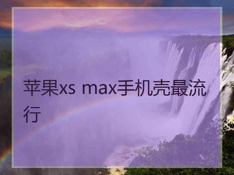 苹果xs max手机壳最流行