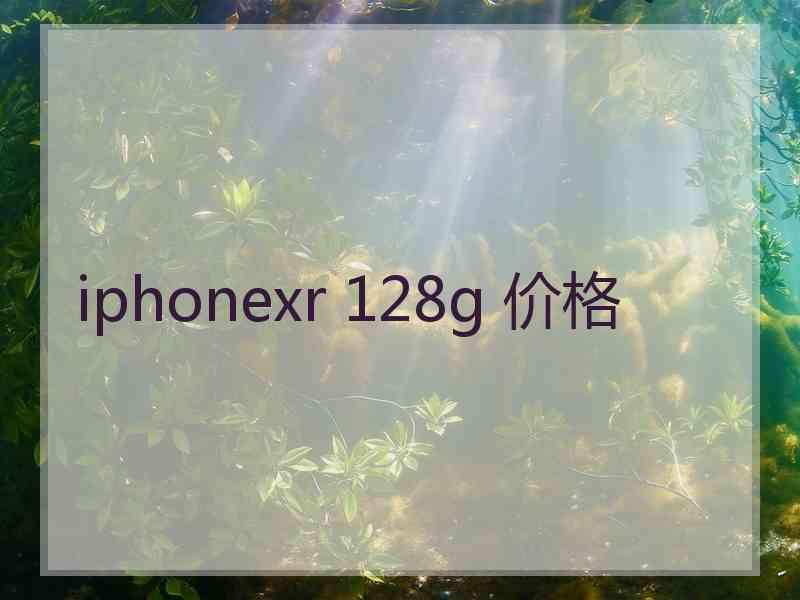 iphonexr 128g 价格