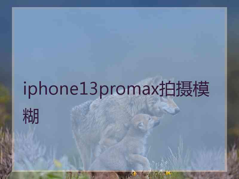 iphone13promax拍摄模糊