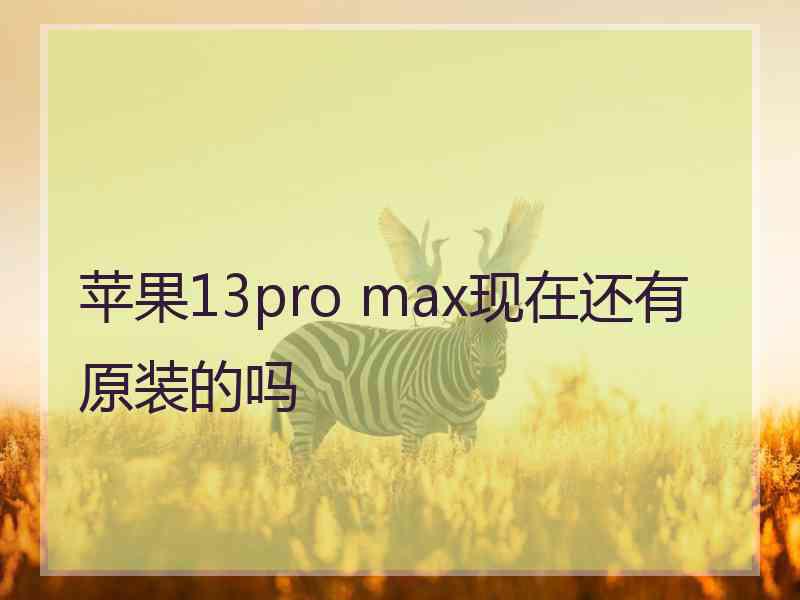 苹果13pro max现在还有原装的吗