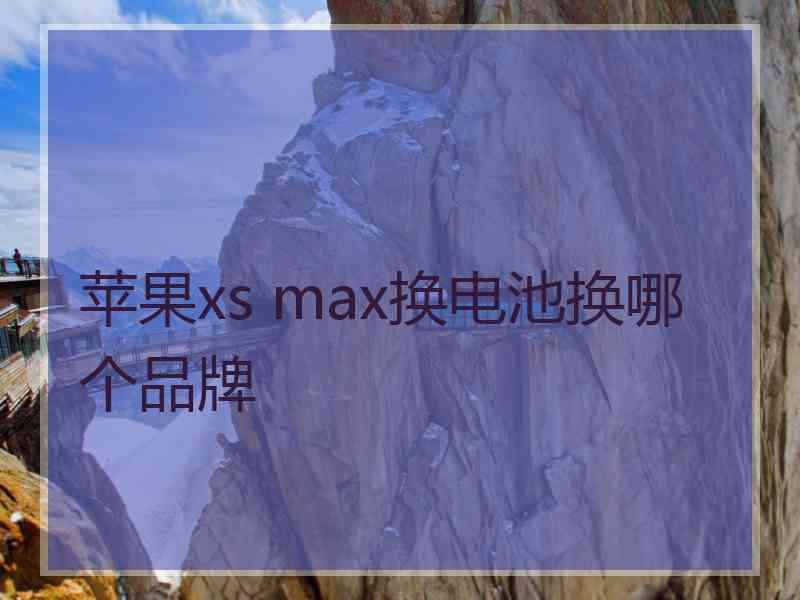 苹果xs max换电池换哪个品牌