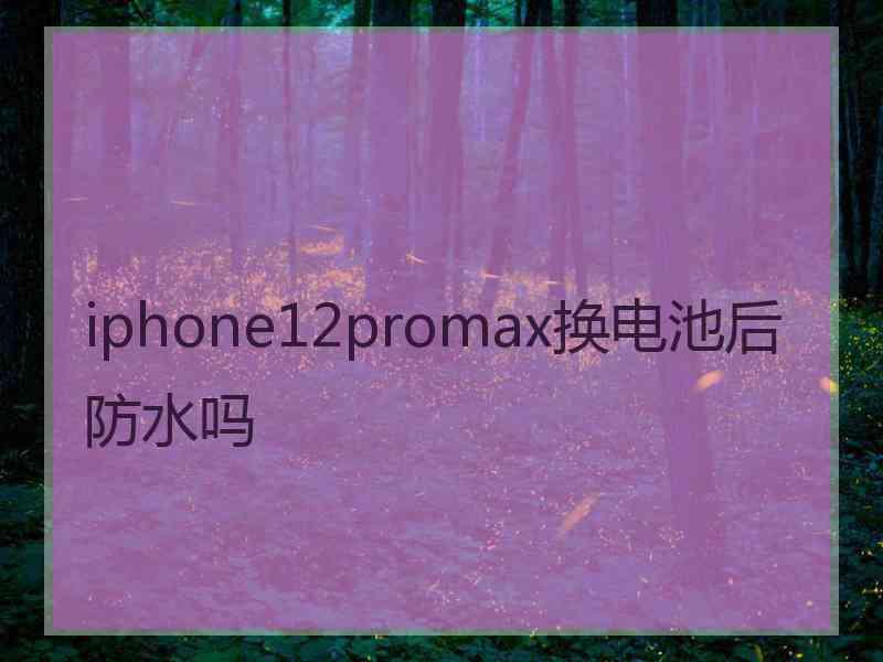 iphone12promax换电池后防水吗