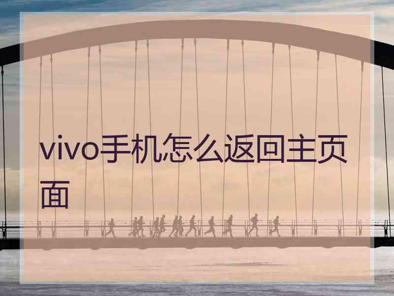 vivo手机怎么返回主页面