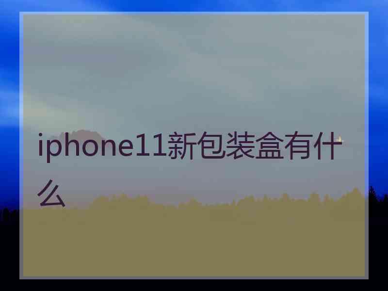 iphone11新包装盒有什么