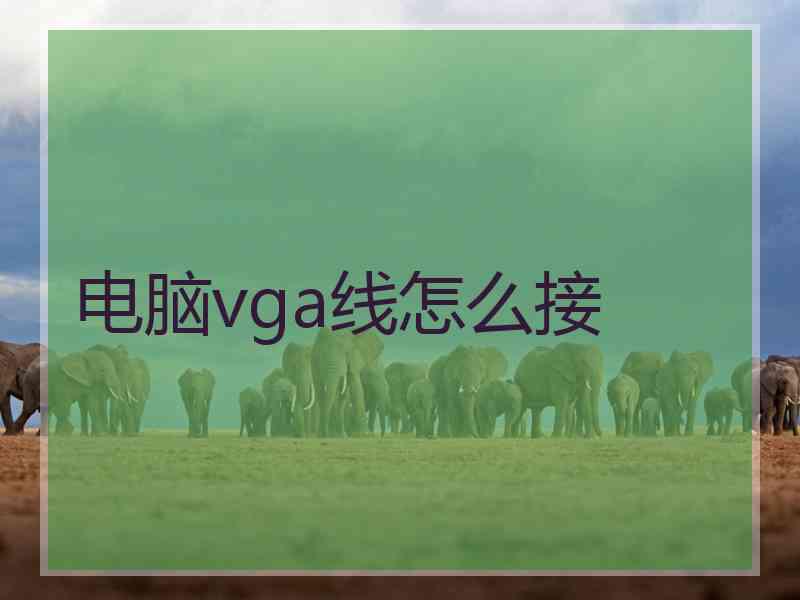 电脑vga线怎么接