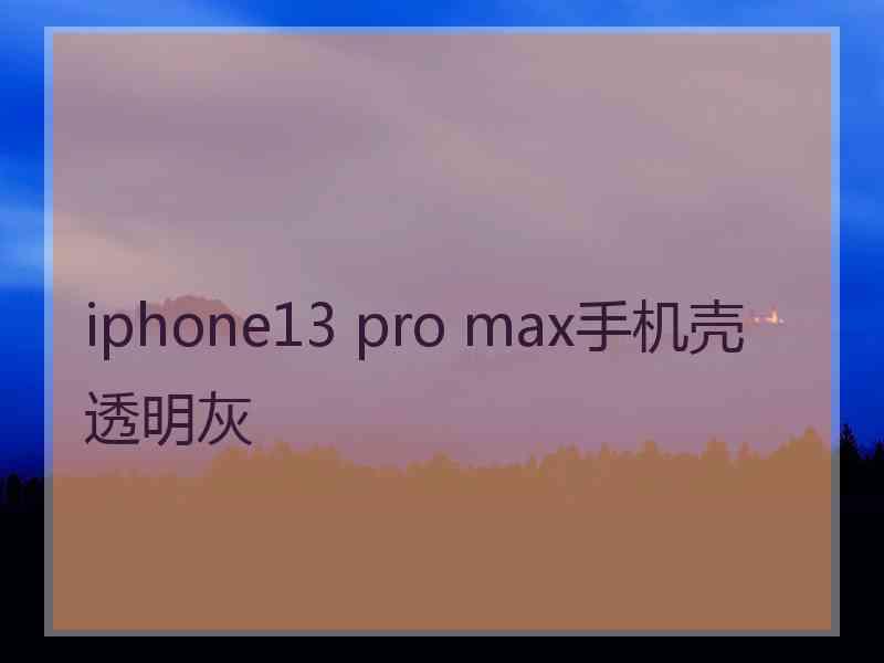 iphone13 pro max手机壳透明灰