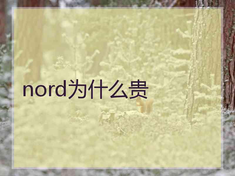 nord为什么贵