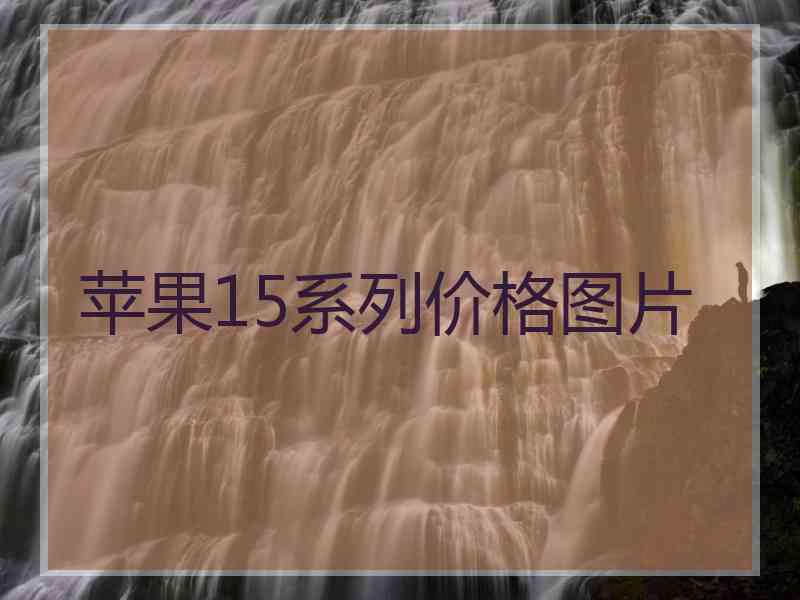 苹果15系列价格图片