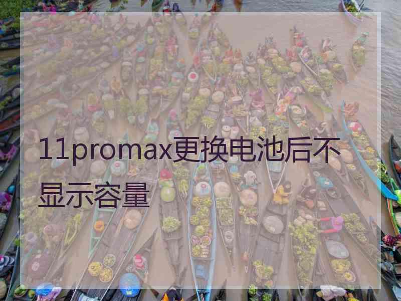 11promax更换电池后不显示容量