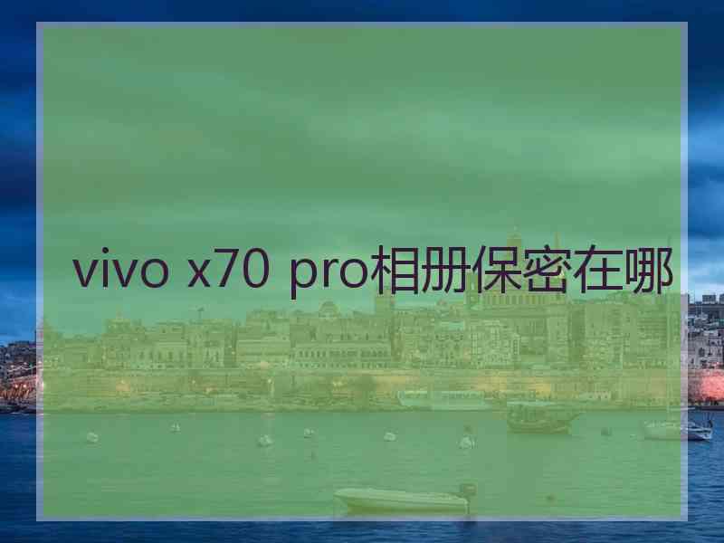 vivo x70 pro相册保密在哪