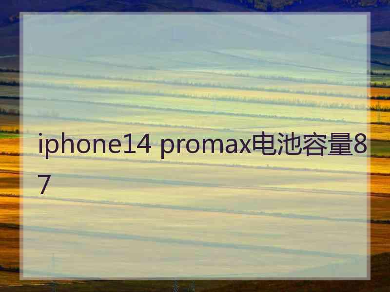 iphone14 promax电池容量87