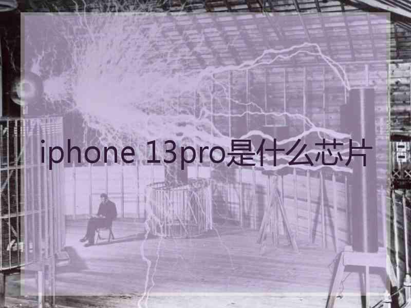 iphone 13pro是什么芯片