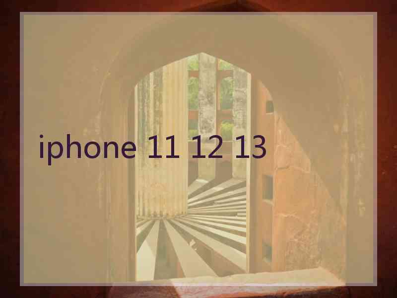 iphone 11 12 13