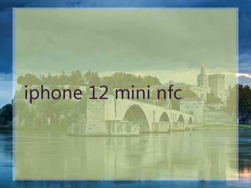 iphone 12 mini nfc