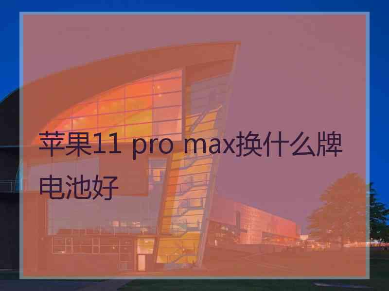 苹果11 pro max换什么牌电池好