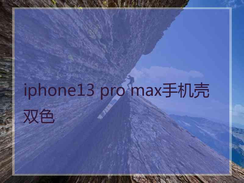 iphone13 pro max手机壳双色