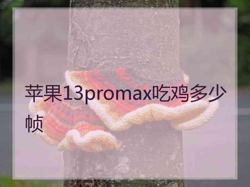 苹果13promax吃鸡多少帧