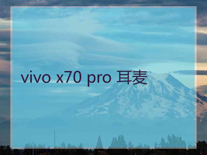 vivo x70 pro 耳麦