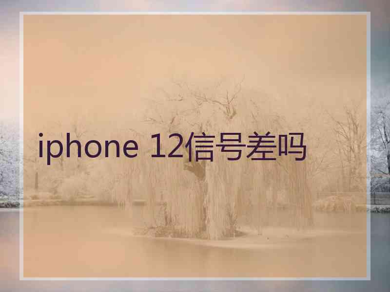 iphone 12信号差吗