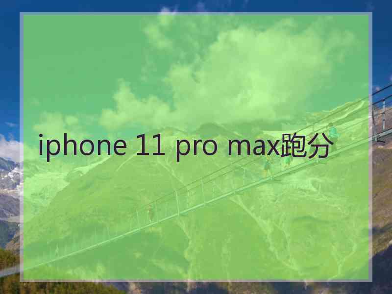 iphone 11 pro max跑分