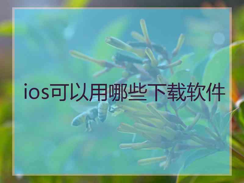 ios可以用哪些下载软件