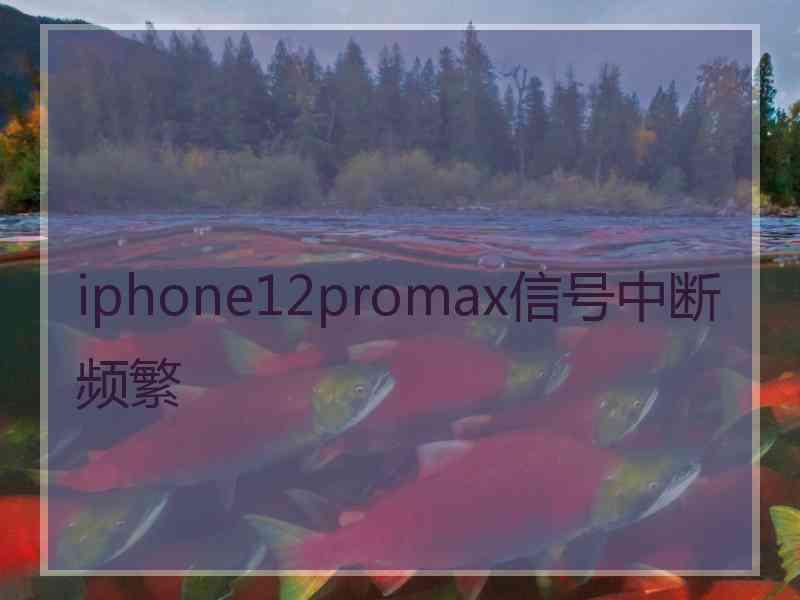 iphone12promax信号中断频繁