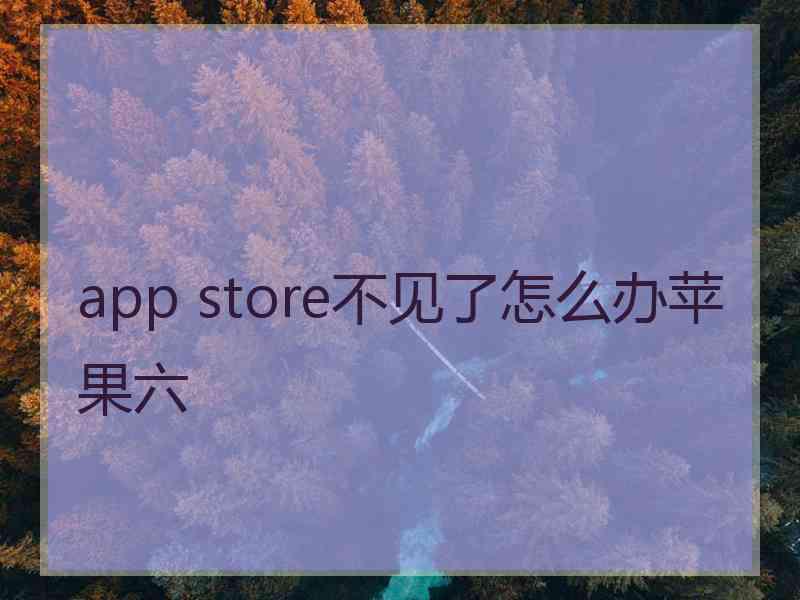 app store不见了怎么办苹果六