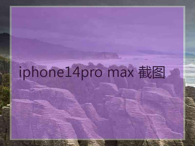 iphone14pro max 截图