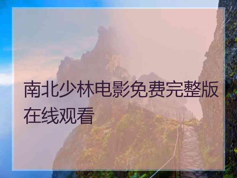 南北少林电影免费完整版在线观看