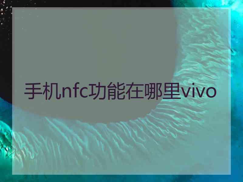 手机nfc功能在哪里vivo