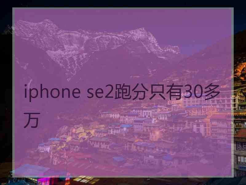 iphone se2跑分只有30多万