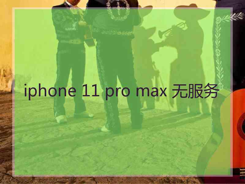 iphone 11 pro max 无服务