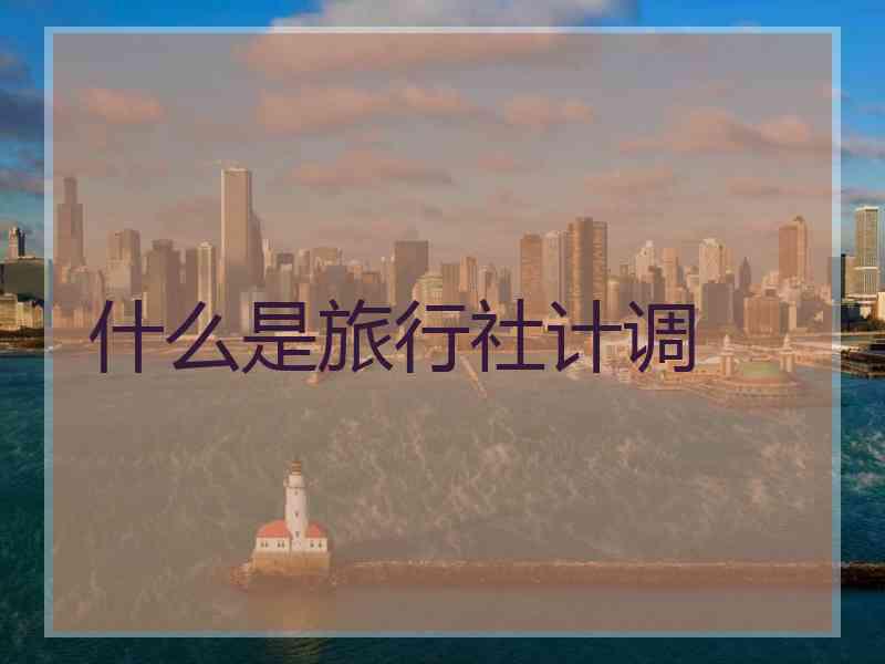 什么是旅行社计调