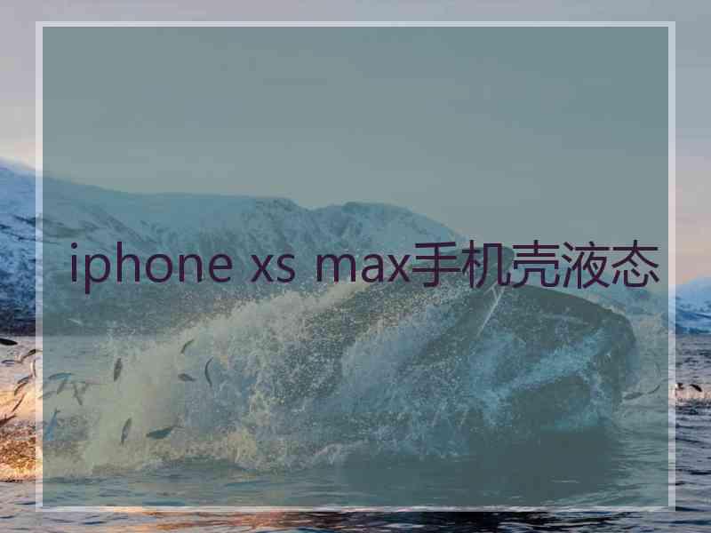 iphone xs max手机壳液态