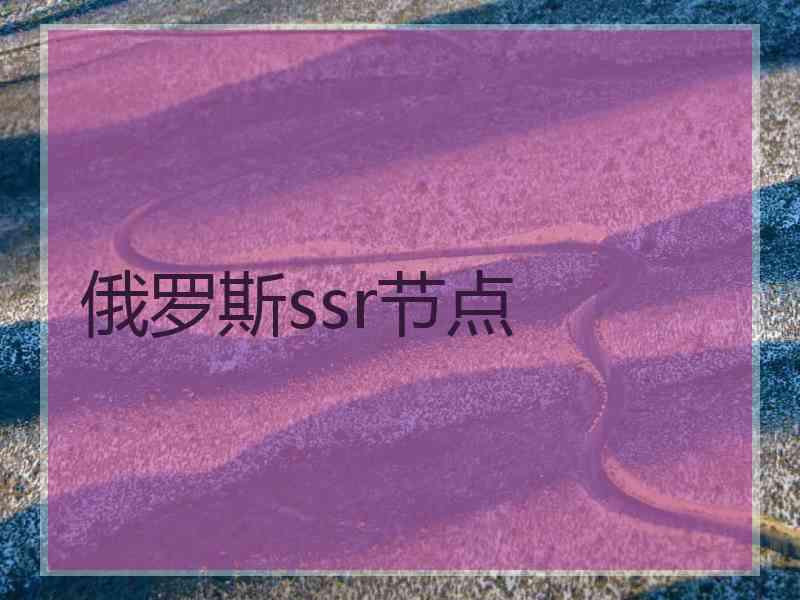 俄罗斯ssr节点