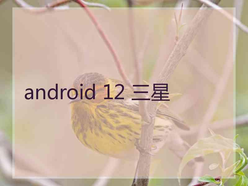 android 12 三星