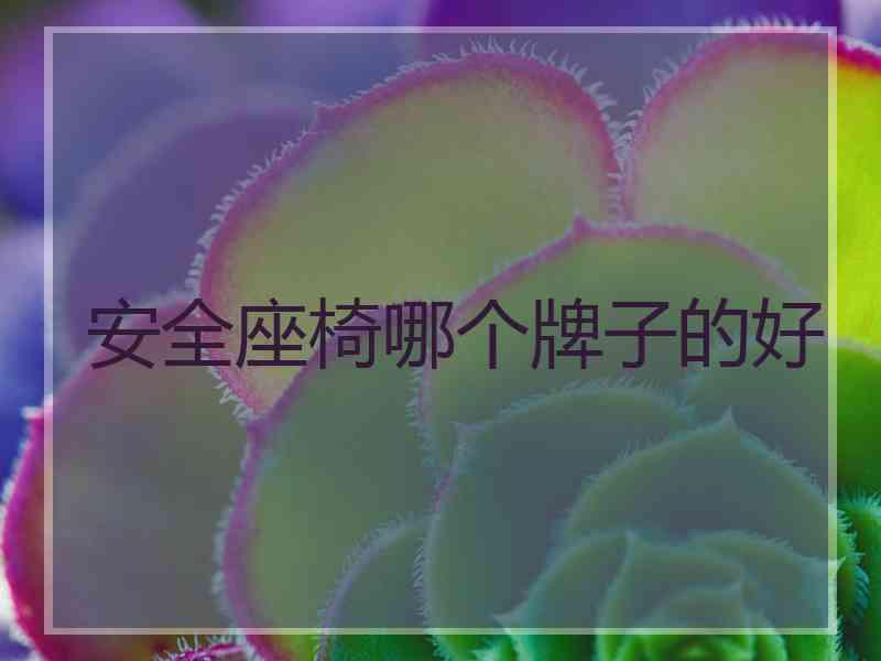 安全座椅哪个牌子的好