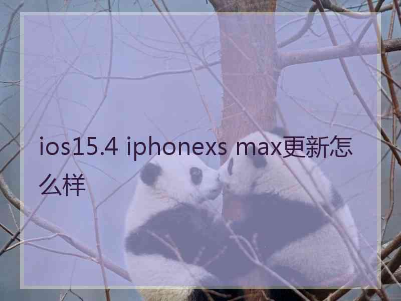 ios15.4 iphonexs max更新怎么样