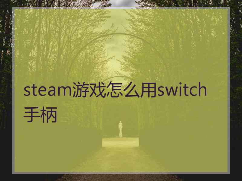 steam游戏怎么用switch手柄