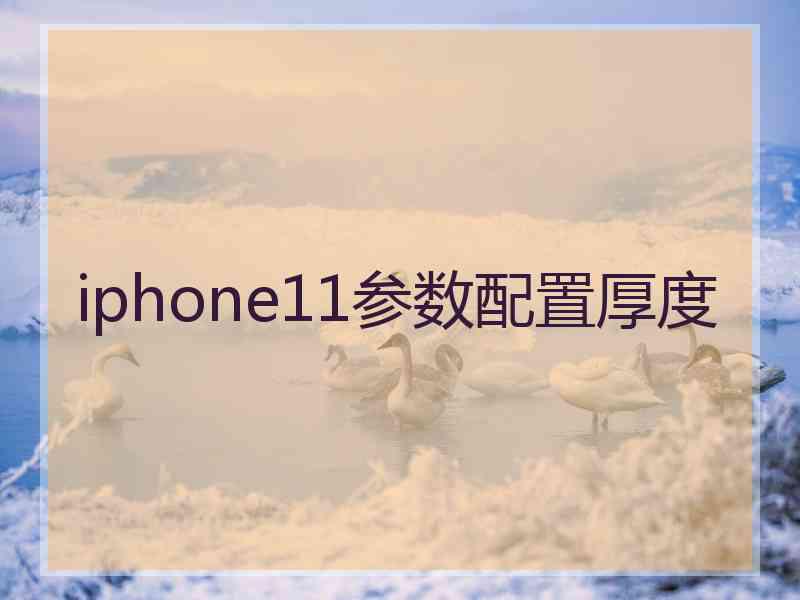 iphone11参数配置厚度