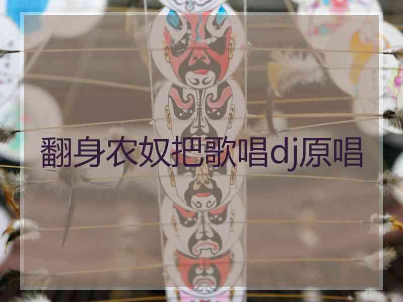 翻身农奴把歌唱dj原唱