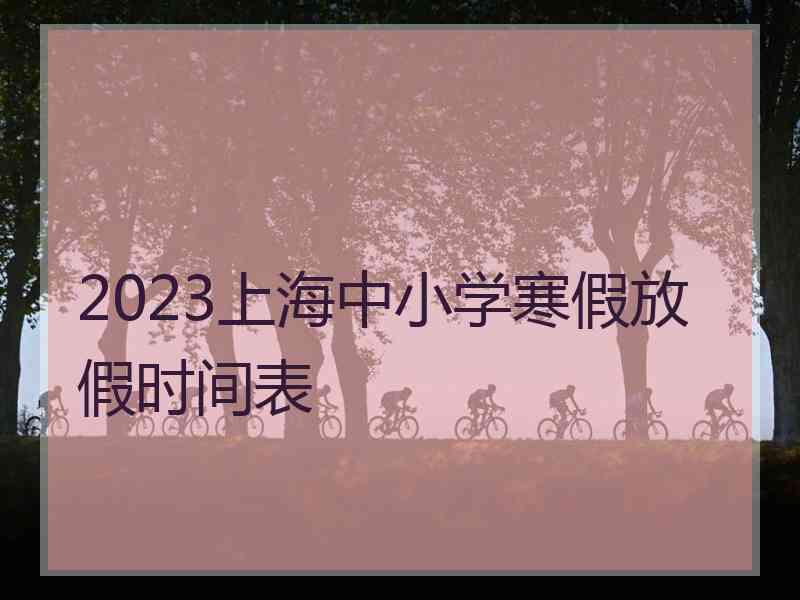 2023上海中小学寒假放假时间表