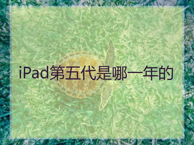 iPad第五代是哪一年的