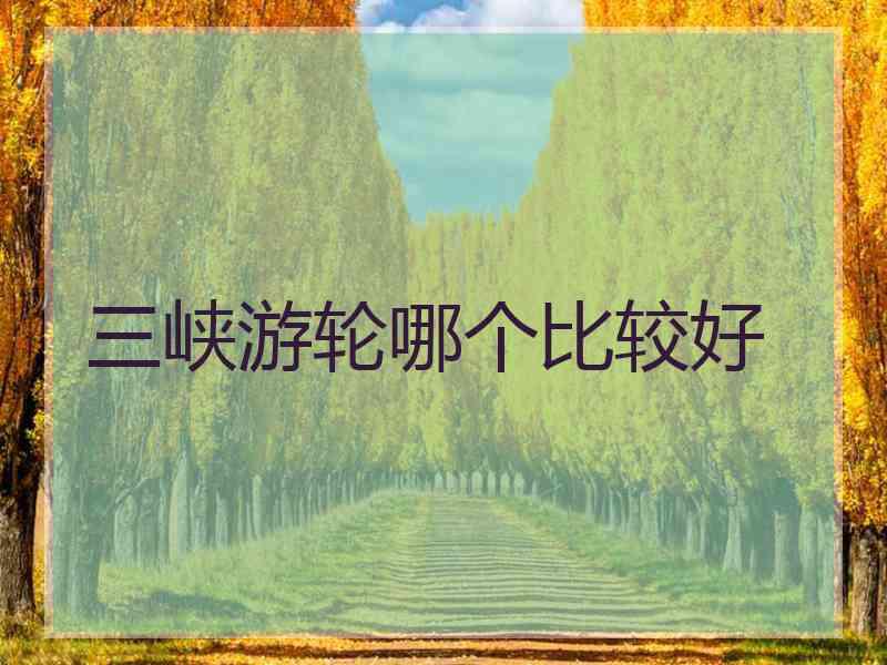 三峡游轮哪个比较好